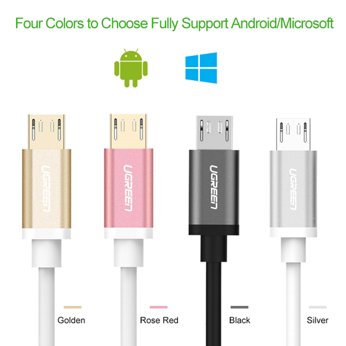 UGREE Micro USB cable allows you to connect your mobiles, tablets, cameras, MP4/MP5 etc. to your PC or power adapter