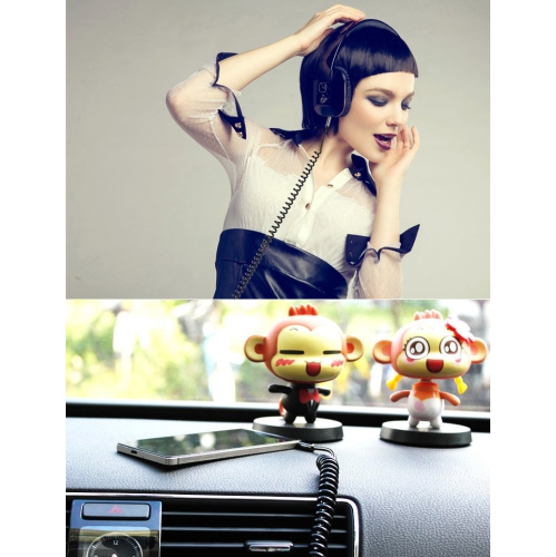 SAMA SA-20705 3.5mm AUX Spring Car Cable 2.0M With Call Function