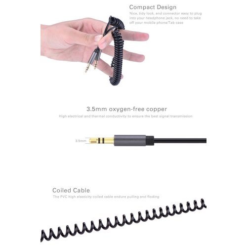 SAMA SA-20705 3.5mm AUX Spring Car Cable 2.0M With Call Function