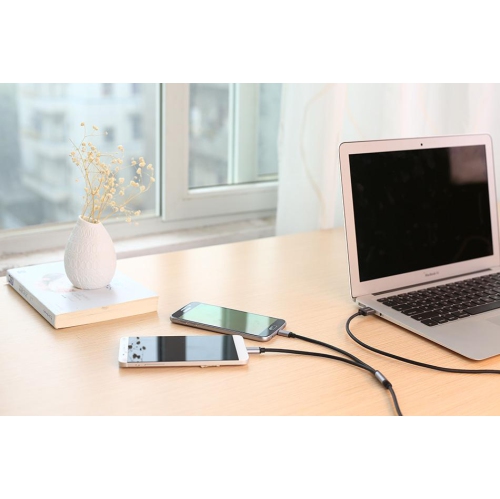 SAMA SA-40349 Cable Sync & Charge Dual Micro USB Cable ,1.5 Meter