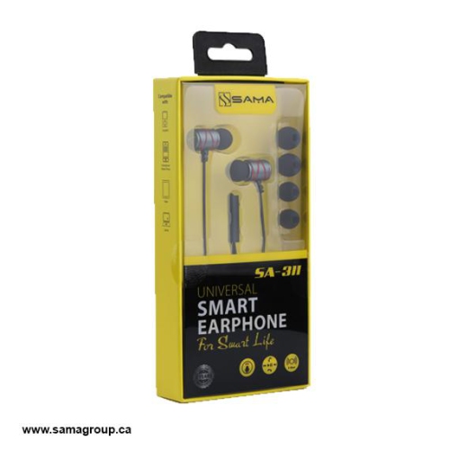 SAMA SA-311 Earphone In-Ear intelligent With Noise Canceling, 1.2m