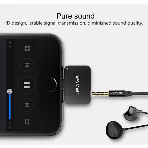 USAMS US-SJ137 iPhone Lightning 2in1 Audio Adapter