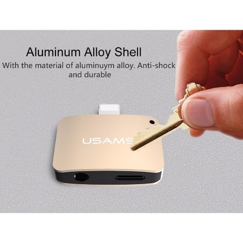 USAMS US-SJ137 iPhone Lightning 2in1 Audio Adapter