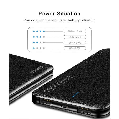 USAMS US-CD21 10000mAh Power Bank Mosaic Series White