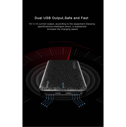 USAMS US-CD20 5000mAh Power Bank Mosaic Series Black