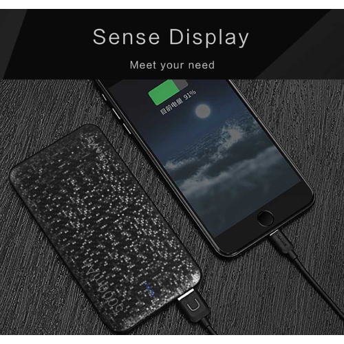 USAMS US-CD20 5000mAh Power Bank Mosaic Series Black