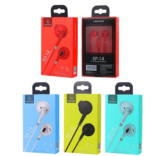 USAMS EP-14 in-ear HiFi Braided Earphone Black