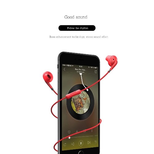 USAMS EP-14 in-ear HiFi Braided Earphone Red