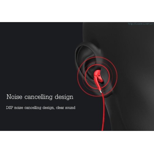 USAMS EP-14 in-ear HiFi Braided Earphone Red