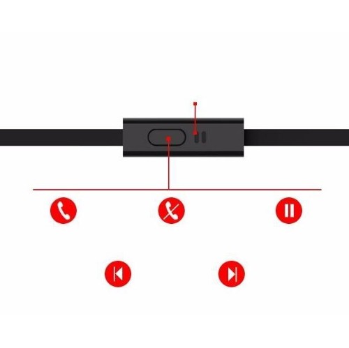 USAMS US-SJ076 in-ear Line Control Earphone Leo Series Red