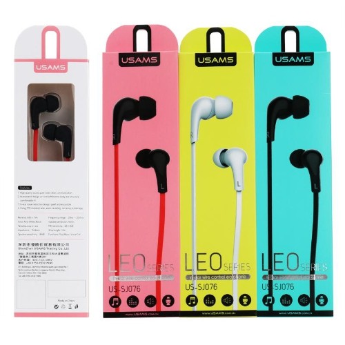 USAMS US-SJ076 in-ear Line Control Earphone Leo Series Red
