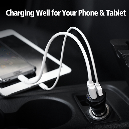 UGREEN Car Charger Dual USB 17W(3.4A) Vehicle Charger Smart Port Portable Travel Charger Compatible