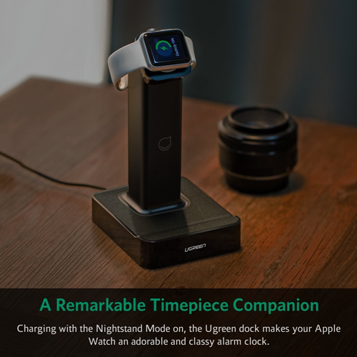 Station de recharge magnétique noire d’UGREEN pour Apple Watch