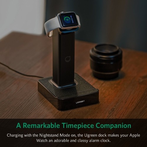 Station de recharge magnétique noire d’UGREEN pour Apple Watch