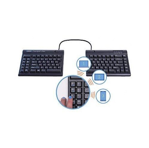 NA KINESIS FREESTYLE2 KEYBOARD FOR MAC MULTICHANNEL BLUETOOTH US ENGLISH LEGENDING BLACK 9 INCH MAXIMUM SEPARATION KB800