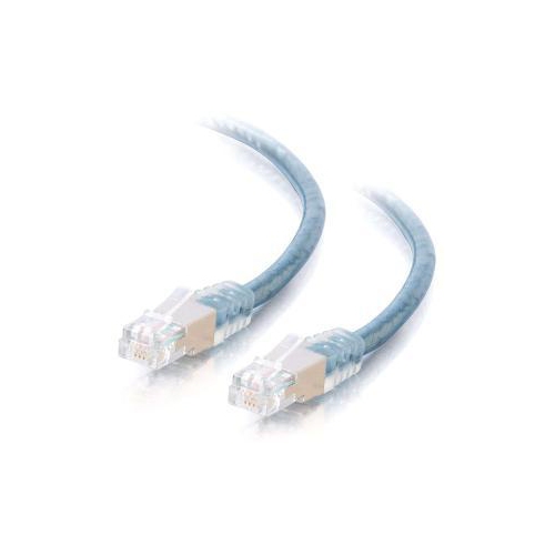 Image 1 of 3.. NA C2G MODEM CABLE RJ-11 MALE RJ-11 MALE 25 FEET DOUBLE SHIELDED UL TRANSPARENT BLUE 28723