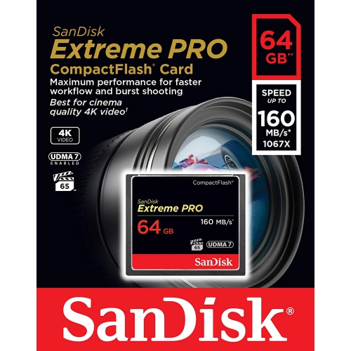 CARTE MÉMOIRE FLASH COMPACTE 64 GO EXTREME PRO UDMA 7 DE SANDISK/SSDCFXPS-064G-X46