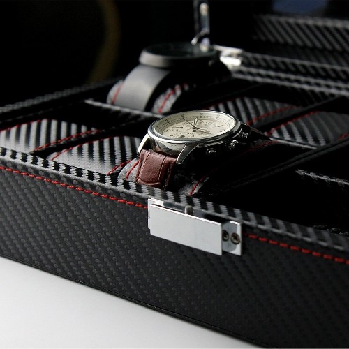 6 Coffret à bijoux en cuir noir, coffret à bijoux, rangement pour lunettes et coffret à lunettes de soleil, 3 pièces