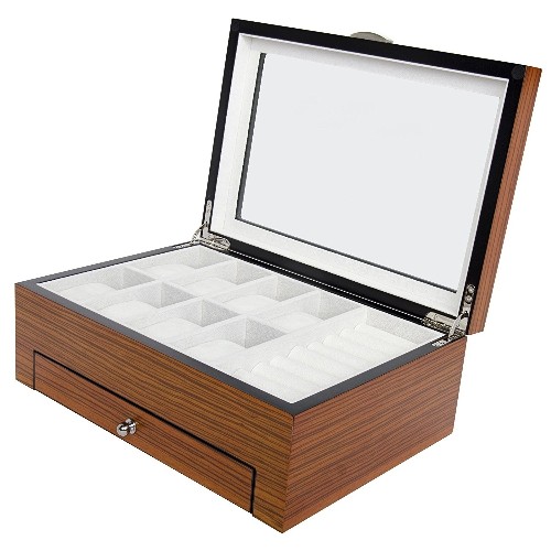 Top Quality Wood watch Storage Box Organizer with Valet Drawer …