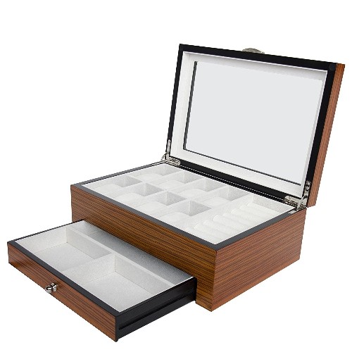 Top Quality Wood watch Storage Box Organizer with Valet Drawer …