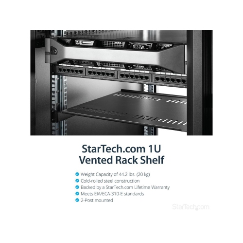 Startech 1-Pack Vented 1U Rack Shelf