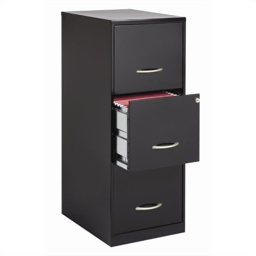 HIRSH INDUSTRIES LLC  Soho 3 Drawer Letter File Cabinet In In Black