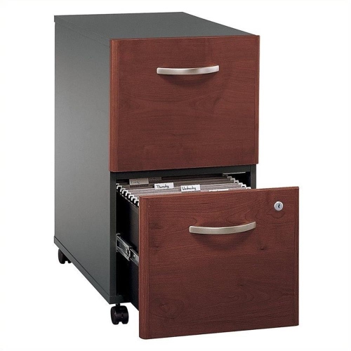 Series C 2 Drawer Mobile File Cabinet in Hansen Cherry - Engineered Wood