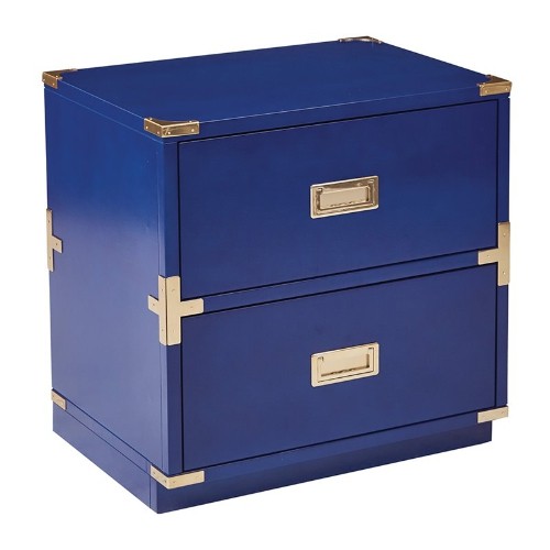 Office Star OSP Designs 2 Drawer Filing Cabinet in Lapis Blue
