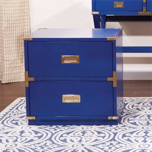 Office Star OSP Designs 2 Drawer Filing Cabinet in Lapis Blue
