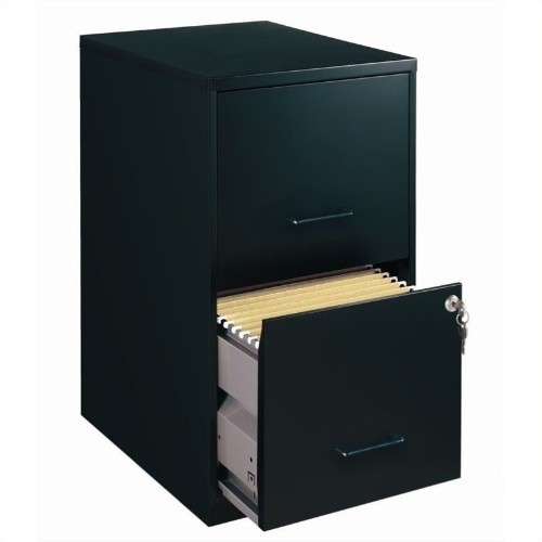 Hirsh Industries SOHO 2 Drawer Letter File Cabinet in Black
