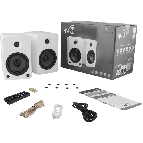 Kanto – haut-parleurs amplifiés YU6 avec Bluetooth® et préamplificateur phono, blanc mat