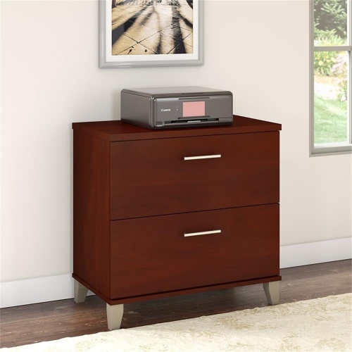 Bush Furniture Somerset Lateral File Cabinet in Hansen Cherry - Eng Wood