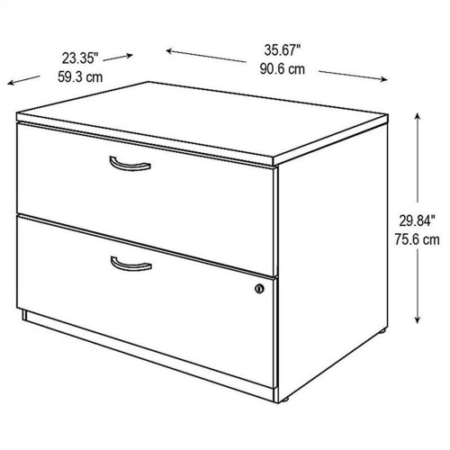Series C 36W 2Dwr Lateral File in Mocha Cherry - Engineered Wood