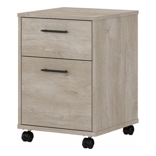 Bush Furniture Key West 2 Drawer Mobile Pedestal in Washed Gray