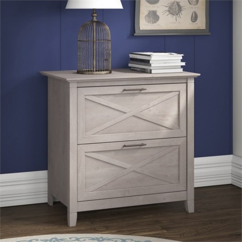 Bush Key West Lateral File Cabinet in Washed Gray