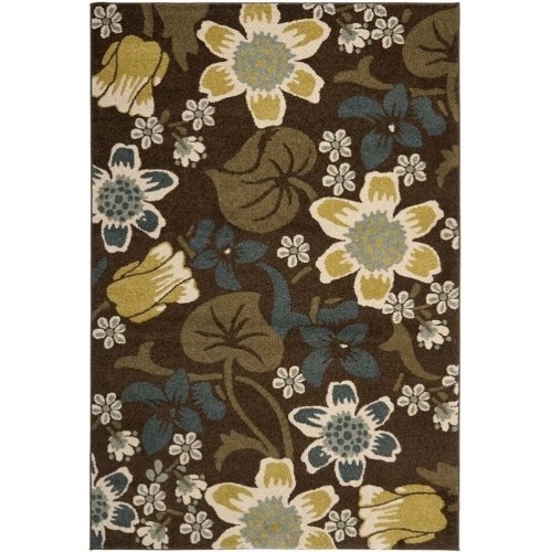 SAFAVIEH  Newbury Rectangle Rug In Brown / Blue