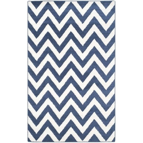 SAFAVIEH  Amherst Navy Indoor Outdoor Rug - 5' X 8'