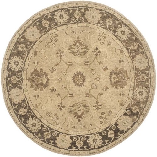 SAFAVIEH  Anatolia Light Grey Traditional Rug - Round 6'