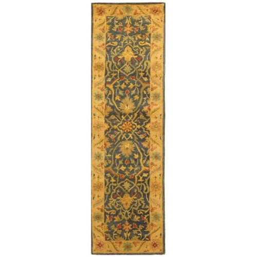 SAFAVIEH  Antiquity Traditional 2'3" X 14' Hallway Runner - Blue