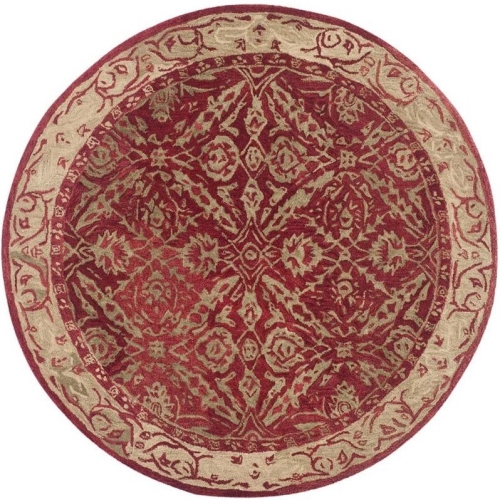 SAFAVIEH  Anatolia Red Traditional Rug - Round 6'