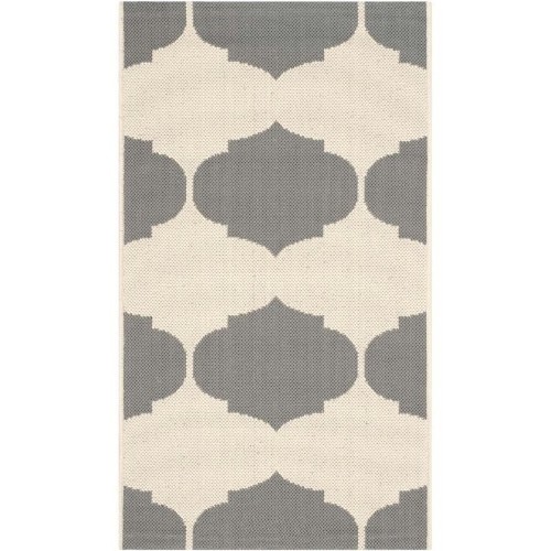 SAFAVIEH  Courtyard Beige Indoor Outdoor Rug - Runner 2'3" X 8'