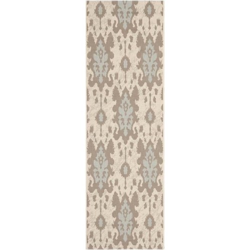 SAFAVIEH  Courtyard Beige Indoor Outdoor Rug - Runner 2'7" X 8'2"