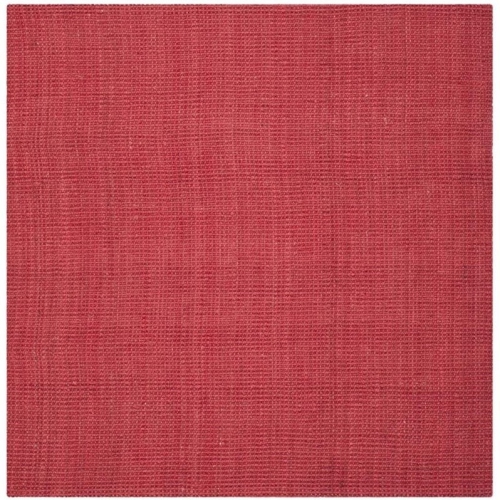 SAFAVIEH  Natural Fiber Red Area Rug - Square 4'