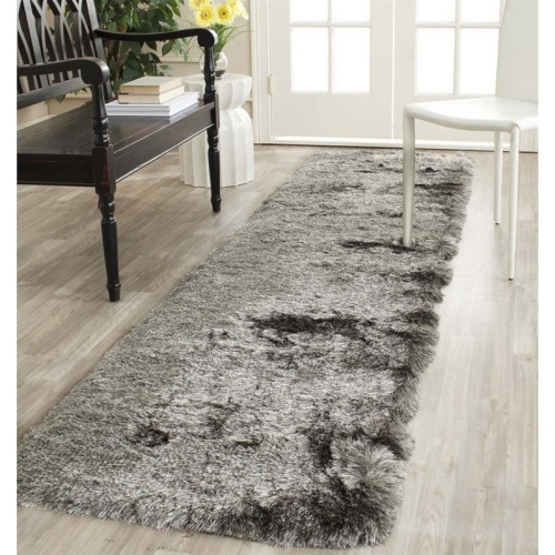 SAFAVIEH  Paris Shag Silver Shag Rug - Runner 2'3" X 12'