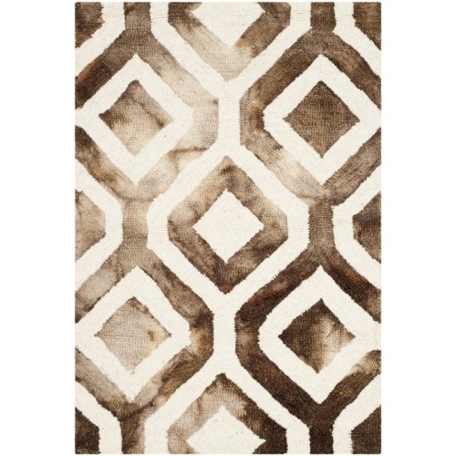 Safavieh Dip Dye 8' X 10' Hand Tufted Rug in Ivory and Chocolate