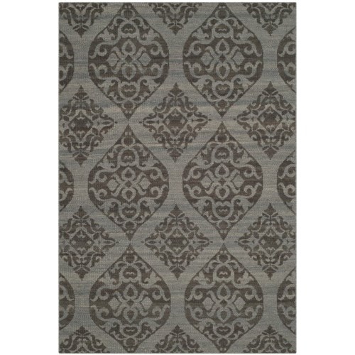 Safavieh Kilim Hand Woven Flat Weave Wool 5' x 8' Runner Area Rug - Grey/Dark Grey