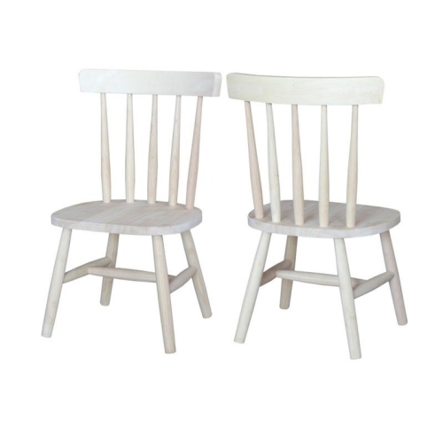 Intl. Concepts International Concepts Unfinished Tot's Chair - Set of 2 - White