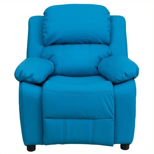 Flash Furniture Deluxe Padded Contemporary Kids Recliner with Storage Arms