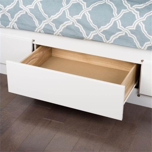 Prepac Twin Platform Storage Bed in White