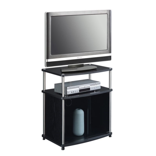 Convenience Concepts Designs2Go 27" TV Stand with Cabinet in Black Wood